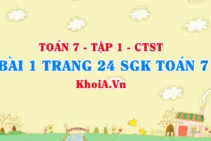 Bài 1 trang 24 SGK Toán 7 tập 1 Chân trời sáng tạo